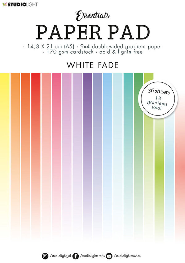 Essentials Paper Pad - White Fade (36 Blatt)