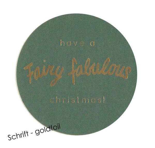 Sticker - Fairy fabulous christmas - goldfoil (18 Stück)