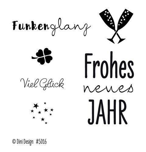 Dini Design Clear Stamp Set - Frohes neues Jahr