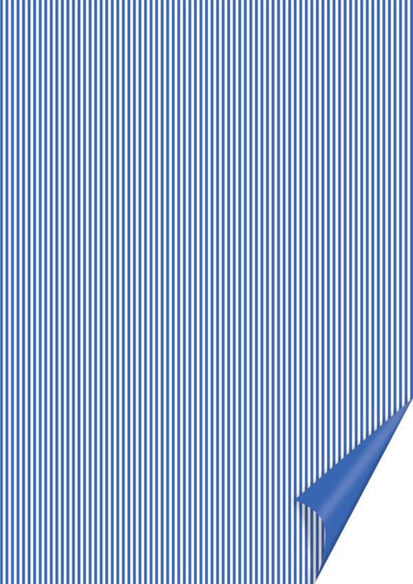 Designkarton A4 - Streifen Blau (5 Bögen)