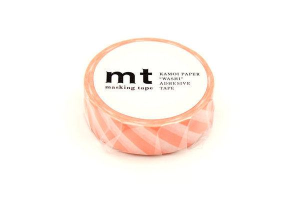MT Masking Tape - Stripe Salmon Pink (10 Meter)