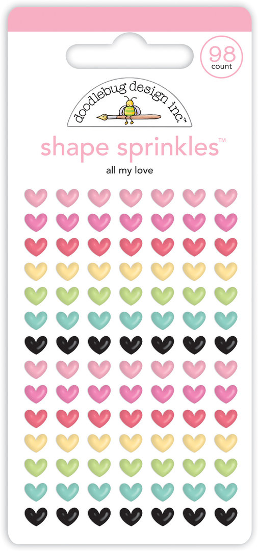 Shape Sprinkles - Enamel Herzchen Aufkleber - Tiny