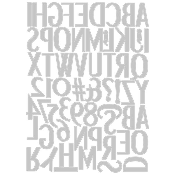 Sizzix Thinlits Stanzschablonen - Alphabet Großbuchstaben & Zahlen