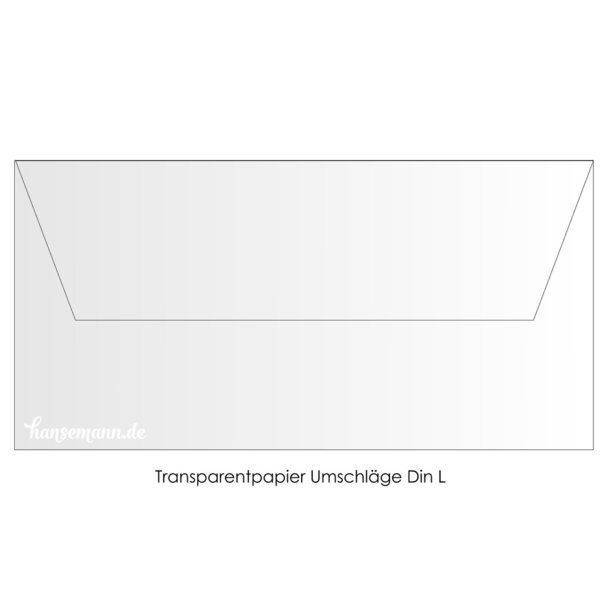 Rössler Umschläge lang DL - Transparentpapier transp. Hochweiß (5 Stück)