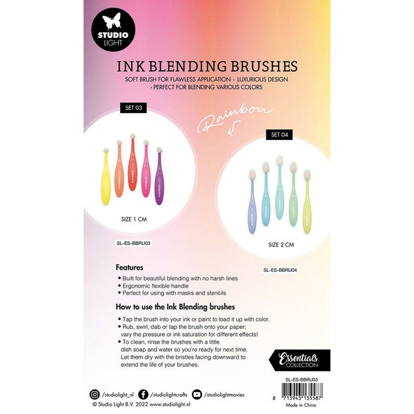 Studio Light - Ink Blending Brushes 1cm (5 Stück)