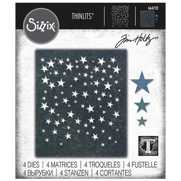 Sizzix Thinlits Stanzschablonen - Falling Stars