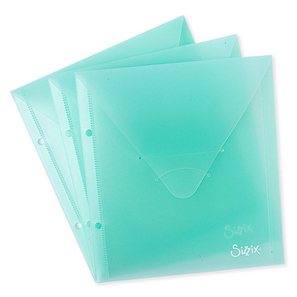 Sizzix Storage - Die Storage Envelopes, Mint Julep (3 Stück)