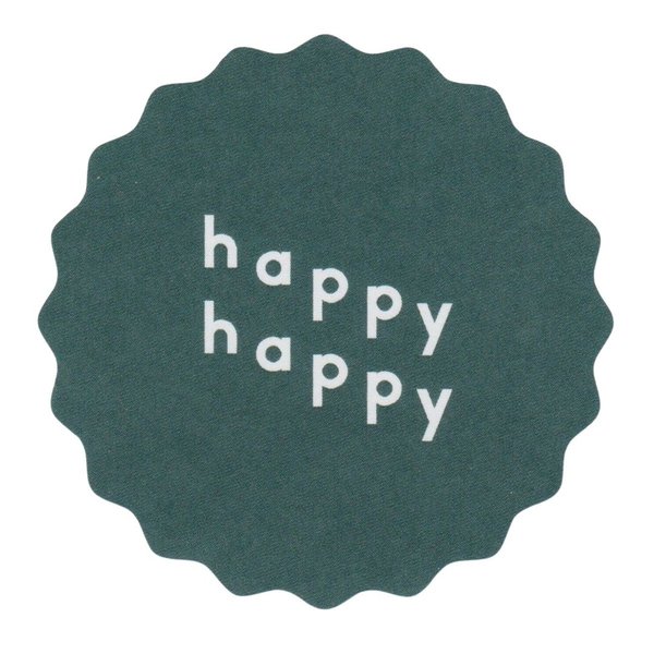 Sticker - happy happy petrol (18 Stück)