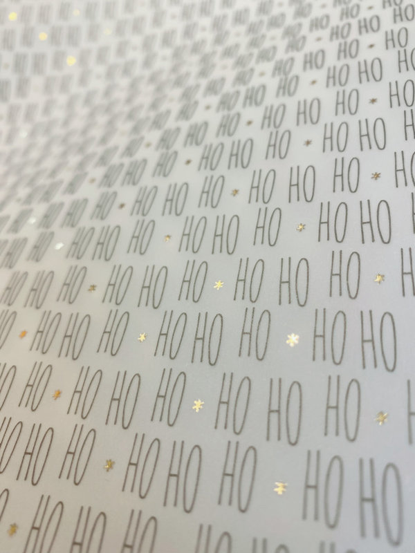 Transparentpapier HO HO HO gold-foil (5 Blatt)