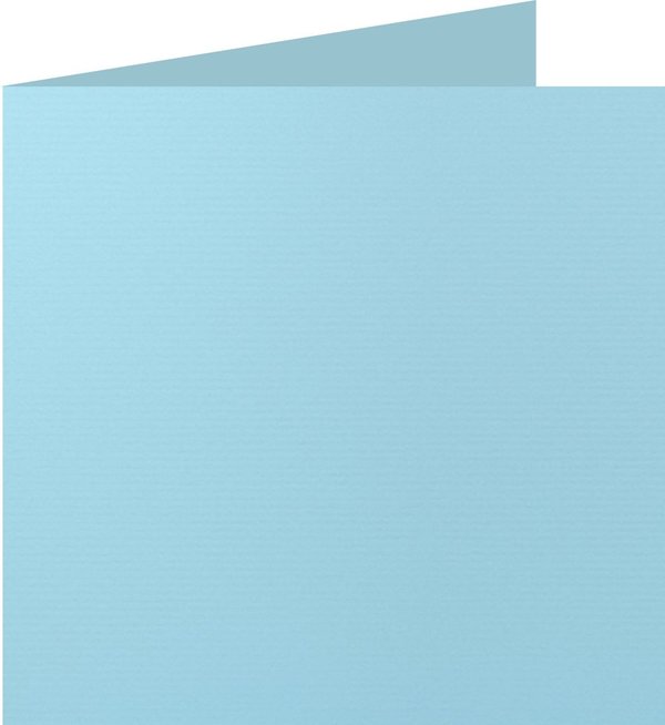 Quadratische Klappkarten - Aqua (5 Stück)
