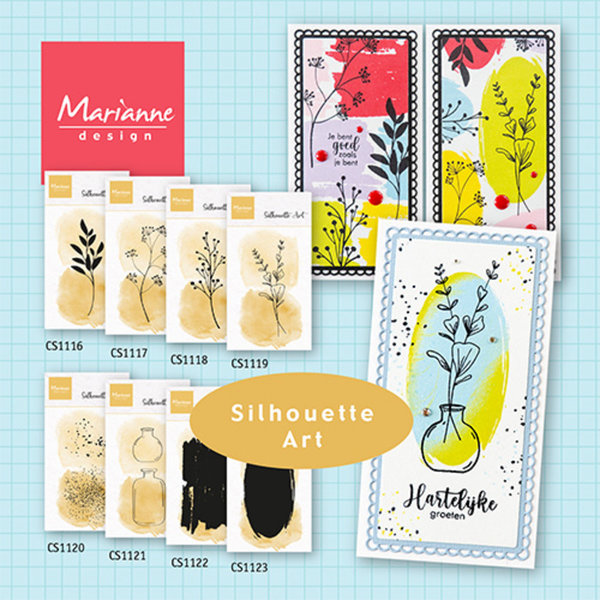Marianne Clear Stamps Silhouette Art - Rechteck