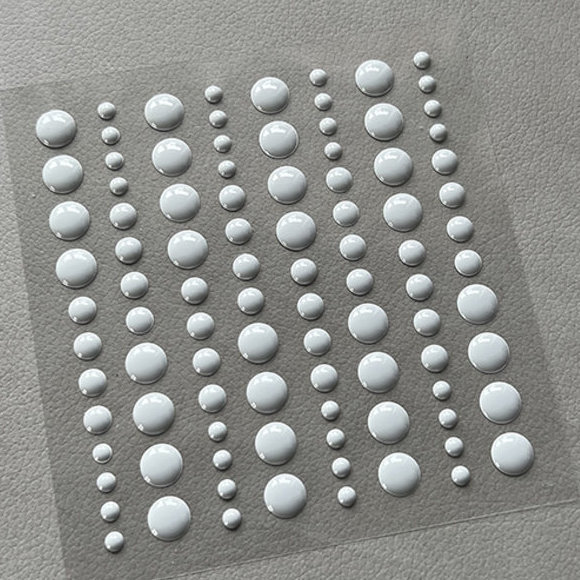 Simple and Basic Adhesive Enamel Dots Cool Grey