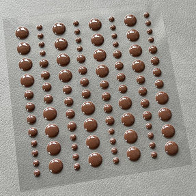 Simple and Basic Adhesive Enamel Dots Chocolate Brown
