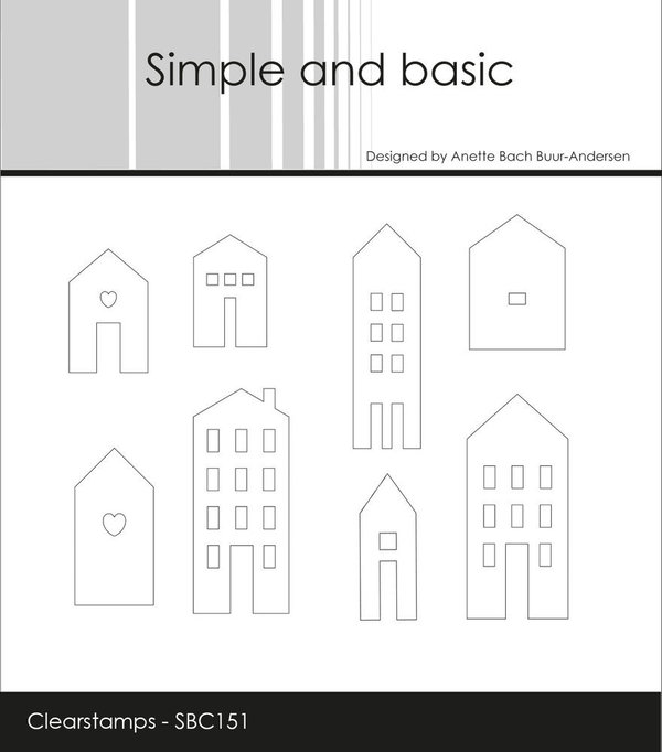 Simple and Basic Clearstamps - Town Houses